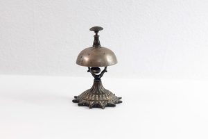 Antique <b>Brass</b> Table Service <b>Bell</b> Ornamental Push Call <b>Bell</b> Vintage Hotel Reception Counter <b>Bell</b> Restaurant Desk Decor - Product Image 4