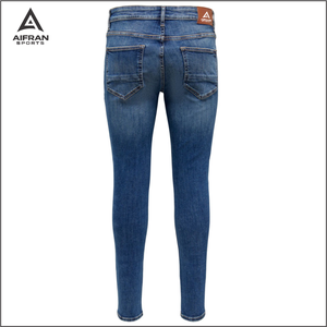 Aifran Jeans en denim slim fit pour hommes, tissu extensible, jeans décontractés, fournisseur en gros - Product Image 6