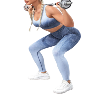 Ensemble de yoga pour femme, très populaire, léger, coupe décontractée, sans coutures, couleur unie, matière douce de qualité supérieure, séchage rapide, respirant. - Product Image 3