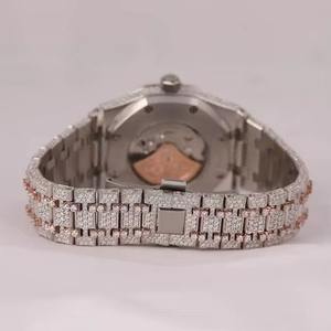 Reloj de Pulsera de Lujo Unisex con Diamantes, Automático, Mecánico, con Moissanita, para Hombre y Mujer, Venta al Por Mayor - Product Image 3