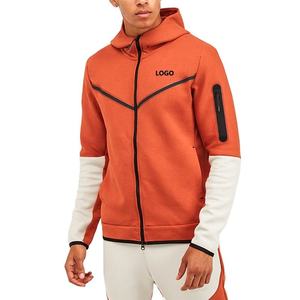Custom Logo Fashion Streetwear Sports <b>Tracksuit</b> 100% Cotton Acid Wash Color Block Tech Fleece Sweatsuit Woven Full Zip Women - Product Image 4