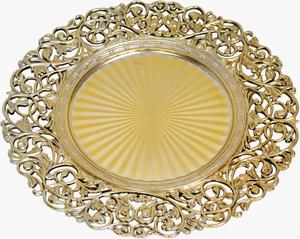 Elegantes Platos de Plástico Reutilizables al por Mayor para Decoración de Mesa de Boda, Diseño Duradero con Borde Dorado - Product Image 3