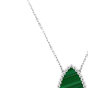 Collier en argent sterling AKA Green Malachite Ivy pour femme, élégant pendentif feuille de lierre en pierre verte, bijou de mode, cadeau de sororité - Product Image 2