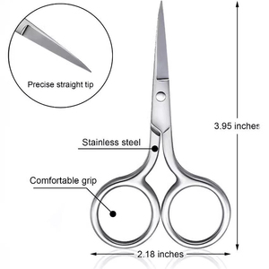 Ciseaux à ongles professionnels en acier inoxydable, lame droite, outil de coupe des cuticules, ciseaux de précision à pointe fine - Product Image 2