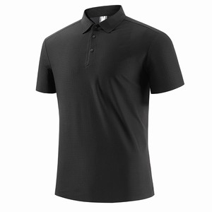 Nouveau style d'été européen et américain, t-shirt en maille unie à séchage rapide, logo personnalisé, populaire pour le golf masculin - Product Image 4
