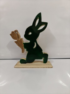 Conejito de epoxi, conejito hecho a mano con láser - Product Image 4