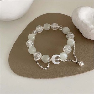 Bracciale con perline di cristallo bianco a forma di luna per donna, gioielli vintage sfumati squisiti per feste, regali 2026 - Product Image 4