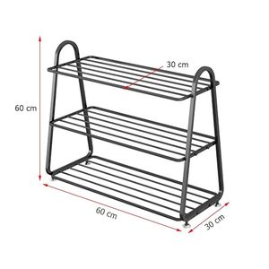 Zapatero Metálico de 3 Niveles, Organizador de Almacenamiento de Hierro Forjado, Estante de Gran Capacidad, Zapatero de Hierro Forjado Multifuncional - Product Image 2