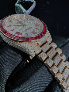 Reloj de Lujo de Moda Hip Hop de Acero Inoxidable con Diamantes de Moissanita VVS, Movimiento de Cuarzo, para Hombre, Logotipo Personalizado, Venta al por Mayor, Pasa el Test de Diamantes - Product Image 2