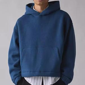 Sweat-shirt à capuche oversize pour homme, couleur unie, coton French Terry, décontracté, pour l'automne, avec poche, coupe classique - Product Image 1