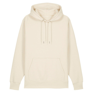 Sweat-shirt à capuche unisexe oversize à col rond, couleur unie, en molleton mélange polyester/coton, pull décontracté avec design coupé - Product Image 1