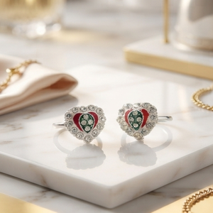 DIVYORO CLASSIC HEART TOE <b>RING</b> SET - Product Image 2