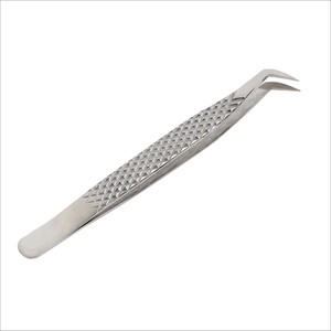 Pinzas Profesionales Duraderas para Pestañas de Acero Inoxidable, Diseño Personalizable OEM, Clip con Punta Dentada Blanca Impresa, Precisión - Product Image 1