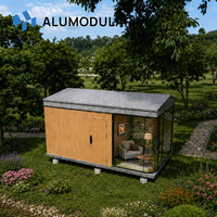 Maison modulaire moderne personnalisable en usine, design rectangulaire, mini-maison préfabriquée pour bureau à domicile, style minimaliste