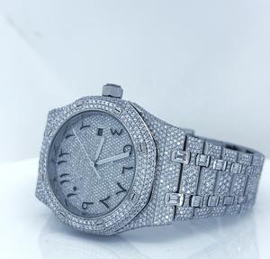 Custom Vvs Moissanite Diamond <b>Watch</b> Iced Out <b>Watches</b> 925 <b>Sterling</b> <b>Silver</b> Men Arabic Hip Hop Jewelry <b>Watches</b> - Product Image 6