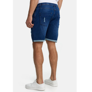 Shorts en denim sergé pour homme, taille élastique, style cargo, respirants, grandes tailles, couleur unie, écologiques, séchage rapide, service OEM - Product Image 3