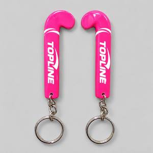 Porte-clés de hockey sur gazon, porte-clés de sport pour compétitions hivernales, porte-clés de ski, cadeaux pour les amateurs de hockey, porte-clés promotionnel de sport pour le hockey - Product Image 1