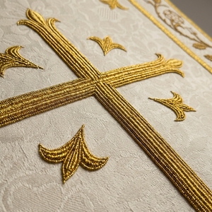 Luxury Orthodox Catholic Church Processional <b>Banner</b> Gold Bullion Wire Embroidered <b>Banners</b> - Product Image 6