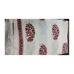 Baumwoll block gedruckt Jaipuri Stoff Blumen Sanganeri Jaipuri Yardage Stoff Handwerk Nähen Hersteller Kleidung Hand Block Jaipur