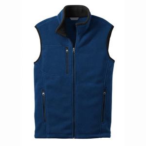 Gilet en polaire gris pour homme, col montant, fermeture éclair, décontracté, automne, polyester, sans manches, coupe classique, respirant, tendance - Product Image 6