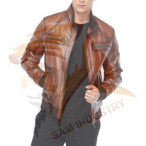 Veste en cuir véritable à manches longues, dernier design, haute qualité, style populaire, vestes en cuir pour hommes en vente en ligne - Product Image 4