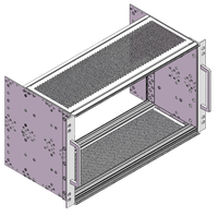 Kit de panneaux latéraux pour boîtier de commande sous-rack blindé en aluminium RDEKONO Schroff Nvent 6U, électrique industriel, ISO ROHS EMC