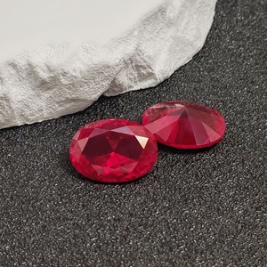 Rubis naturel ovale taillé, pierre précieuse facettée en forme d'œuf, plusieurs tailles, rubis rouge en vrac pour la fabrication de bijoux, vente en gros - Product Image 2