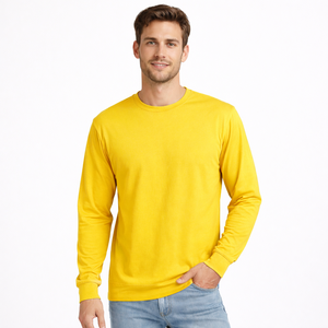 Camisetas de Manga Larga para Hombre de Alta Calidad, Nueva Moda Casual Transpirable 200GSM, Tallas Grandes, Logotipo Personalizado, Nueva Llegada 2026 - Product Image 3