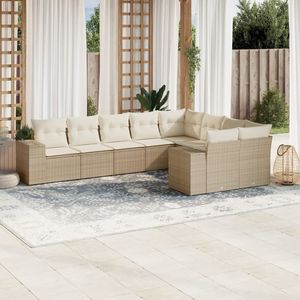 Ensemble de canapés de jardin beige et blanc crème - Product Image 1