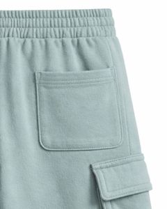 กางเกงขาสั้นผ้าแคนวาสขนแกะสำหรับออกกำลังกายผู้ชายไซส์ใหญ่สั่งทำขายส่ง พร้อมขอบเอวยางยืดและกระเป๋าข้าง เป็นมิตรกับสิ่งแวดล้อม ระบายอากาศได้ดี - Product Image 6