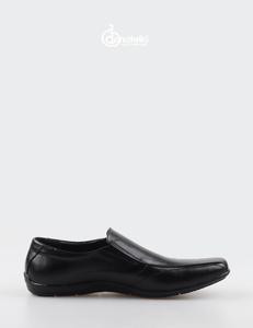 Mocassins en cuir noir à enfiler, semelle intermédiaire EVA amortie, semelle extérieure en caoutchouc, doublure en microfibre écologique, pour le bureau et les occasions professionnelles, toutes saisons - Product Image 3