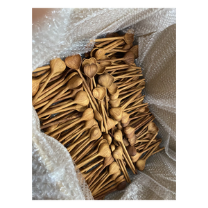 Cuillère à thé en bois d'acacia artisanale, cuillère à café, ustensile de cuisine en bois, accessoire de table naturel pour boissons - Product Image 4