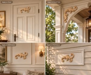 งานแกะสลักไม้ลายดอกไม้สำหรับตกแต่งบ้านและเฟอร์นิเจอร์ครัว - Product Image 3