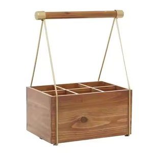 Classic Design Wooden <b>Caddy</b> Cutlery Holder in Walnut Finished for Home Hotel Wedding <b>Table</b> Top Decor Flatware Stand - Product Image 6