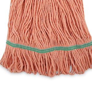 Cabezales de Mopa KSR de Algodón Naranja de Alta Calidad, 5 Pulgadas, Banda Superior Amarilla, Autoescurrible, Reutilizable, Duradero, para Limpieza de Pisos - Product Image 6