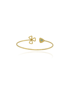 Brazalete de Oro de 14K con Diamantes Polki, Diseño Floral Elegante, Ajustable, de Alta Gama, para Mujer, Ideal para Fiestas - Product Image 2