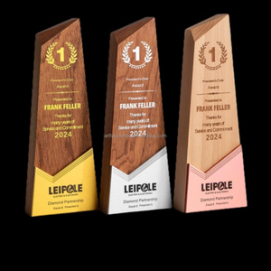 2025 Regalos corporativos de diseño personalizado-Logotipo elegante moderno Grabado Premios y trofeos de madera Placa de madera - Product Image 5