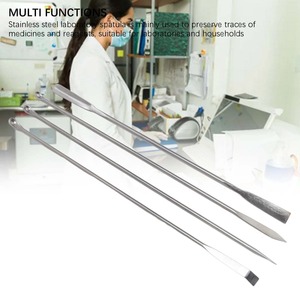Juego de espátulas de laboratorio, microcuchara de acero inoxidable 304 para mezclar, 4 Uds. - Product Image 5
