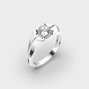 Geometric Cushion Diamond Engagement <b>Ring</b> White Gold Prong Setting Classic Women's <b>Fine</b> <b>Ring</b> - Product Image 4