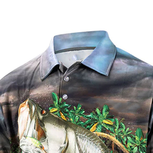 Camisetas de Pesca Personalizadas de Alta Calidad, Ropa de Pesca Sublimada de Secado Rápido, Camisetas Polo de Pesca de Manga Larga a Precio Económico - Product Image 3