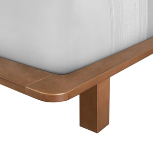 Base de Cama King Size de Madera de Teca Sólida, Diseño Moderno y Minimalista con Bordes Redondeados, Perfil Bajo, Cómoda y Contemporánea para Dormitorio - Product Image 3