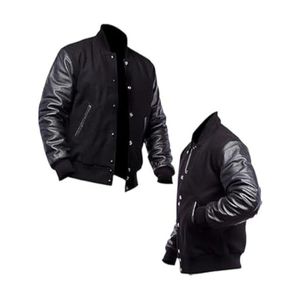 เสื้อแจ็คเก็ตวาร์ซิตี้ดีไซน์ยอดเยี่ยมสำหรับทุกเพศ, เสื้อแจ็คเก็ตเบสบอลสำหรับเล่นกีฬา, เสื้อแจ็คเก็ตวาร์ซิตี้แบบสั่งพิมพ์ลายสำหรับผู้ชาย ผลิตภัณฑ์คุณภาพสูง - Product Image 3