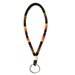 Cordon porte-clés et porte-badge perlé à la main en perles de rocaille, style mode bohème - Product Image 1
