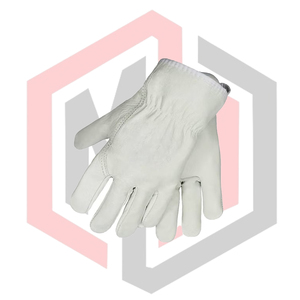 Goatskin Leather Safety Driver Gloves General Purpose Abrasion Resistant Anti-static Breathable Silicone-free <b>Fire</b> Fighting - Product Image 3