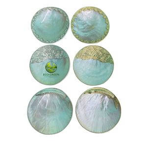 Plateau en coquillages naturels fait main du Vietnam, plateau en coquillages perlés pour la maison, la cuisine et les restaurants - Product Image 5