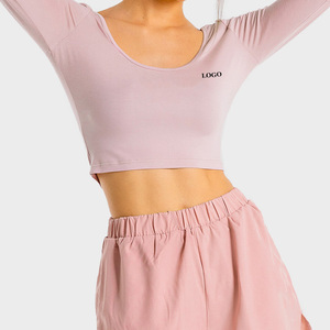 Camiseta Casual para Mujer, Diseño Recortado de Color Sólido, Estilo Urbano Moderno, Cómoda para Usar Todo el Día, Cuello Redondo, Económica, 2026 - Product Image 1