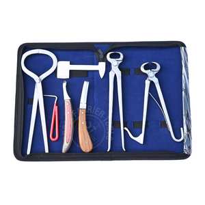 Kit de Herramientas Profesionales para Herrador con Cortaúñas para Caballos, Cortaúñas para Potros, Probador, Cuchillo de Doble Hoja, Cuchillo Curvo para Pezuñas, Lazo para Abscesos, Lima y Pulidor - Product Image 1