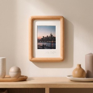 Minimalist Wooden Photo <b>Frame</b>, Natural Wood Desk Decor (12x9 cm) - Product Image 4