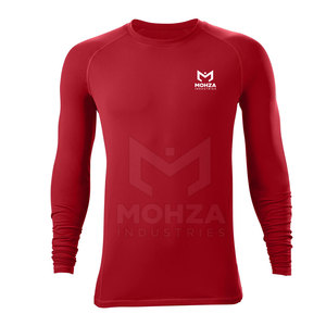 Chemises de compression pour hommes pour la musculation - Respirantes, séchage rapide, manches longues, col rond, coupe régulière, haute qualité, spandex/polyester - Product Image 2