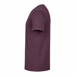 Camiseta Personalizada Color Morado Ciruela con Cuello en V para Hombre, Mezcla de Algodón, Manga Corta, Estilo Casual, Venta al Por Mayor - Product Image 5